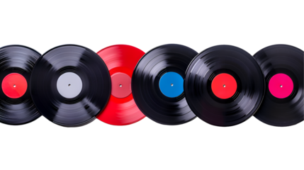 vinyl record isolated on transparent background, PNG Cutout