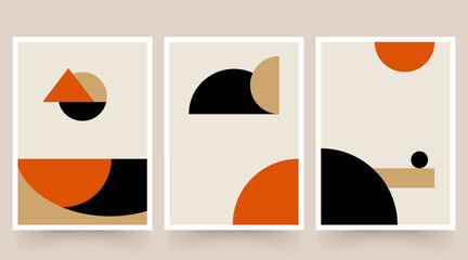 Modern abstract universal background templates. Minimalist aesthetic background. Geometric figures.