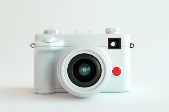 White 3d style photography camera, World Photography Day.