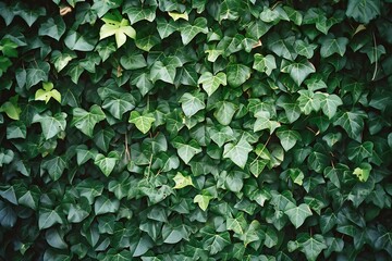Green ivy leaves background,  Green ivy leaves wall texture - obrazy, fototapety, plakaty