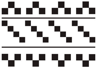 black and white tribal traditional ikat ethnic pattern, design for ikat background, argyle fabric, gingham. Produced in many traditional textile centers around the world. including in India