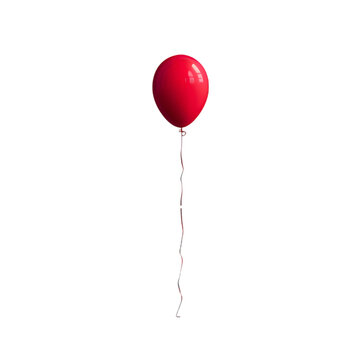red balloon isolated on transparent background PNG Cutout