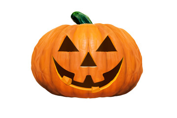 halloween pumpkin isolated on white