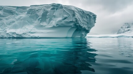 Iceberg Tip Half Underwater View