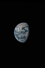A close up of the Earth in space