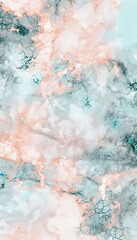 A blue and white background with a pink and white swirl pattern