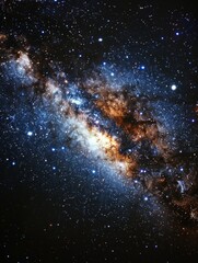 A galaxy with a large blue star in the middle