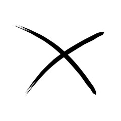 letter x icon in black on white background