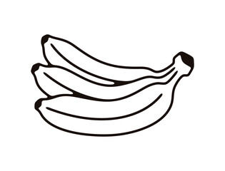 Bunch of bananas, fruit, fruity, food, meal, nourishment and nature, illustration