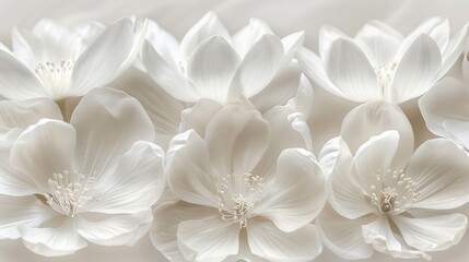Fototapeta na wymiar Elegant minimalistic spring abstract background in soft white tones for design concepts