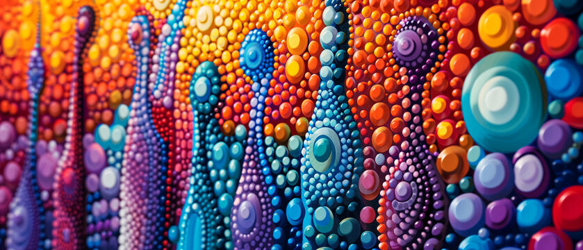 Abstract Colorful Dot Pattern Texture