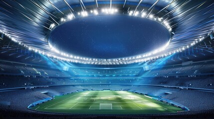 Create a stadium with retractable roofing, smart seating that adjusts for different events, and...