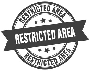 restricted area stamp. restricted area label on transparent background. round sign