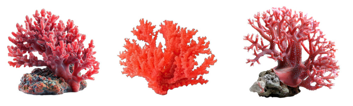 red Coral isolated on transparent background