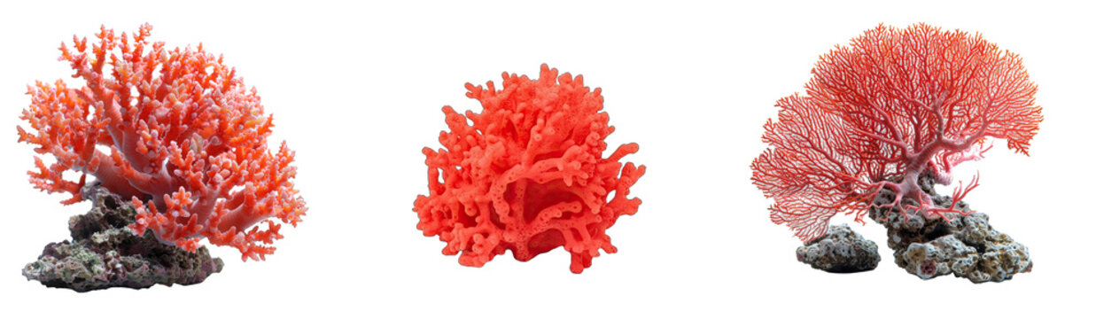 red Coral isolated on transparent background