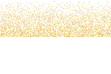 Gold Confetti. Isolated Golden Dust Particles. - 763997630