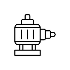 Water pump outline icons, minimalist vector illustration ,simple transparent graphic element .Isolated on white background