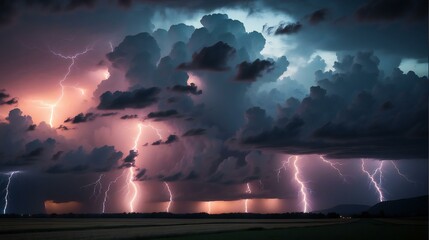 a picture of a storm cloud with lightning bolts in the sky
