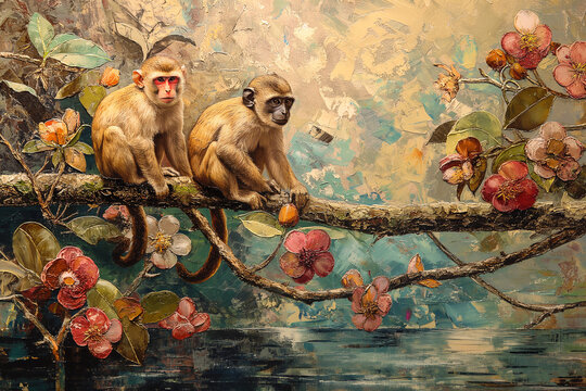 monkeys on the tree