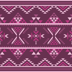 Navajo southwest geometric seamless pattern fabric colorful design for textile printing