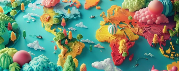 Develop a series of dynamic animated videos showing the journey of vaccines across continents, portraying the positive effects on public health outcomes Use vibrant colors and engaging motion graphics - obrazy, fototapety, plakaty