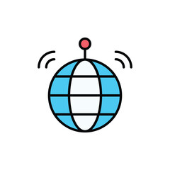 Networking icon design with white background stock illustration