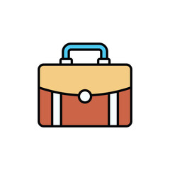 Briefcase icon design with white background stock illustration