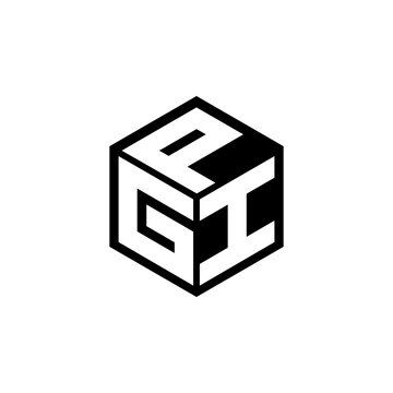 GIP letter logo design with white background in illustrator, cube logo, vector logo, modern alphabet font overlap style. calligraphy designs for logo, Poster, Invitation, etc.