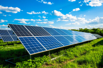 Photovoltaic solar panels, and solar power plants to innovate green energy for life