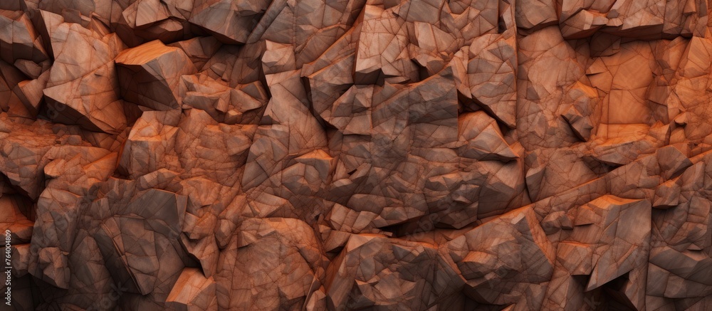 Poster a detailed view of a bedrock outcrop with a variety of rocks creating a natural pattern, surrounded 