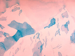 Fun Himalayas. Watercolour Korea Print. - 764004832