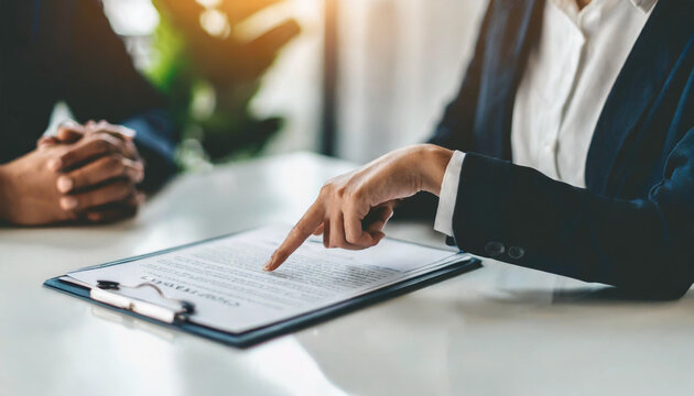 business hands negotiate contract on clipboard, symbolizing deal-making and agreement in corporate setting