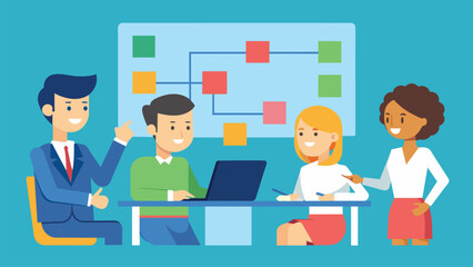 scrum board meeting business team planning tasks vector 6.eps