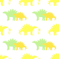 Dinosaurs seamless pattern. Dinosaurs print design. Childish style print with dinosaurs.	