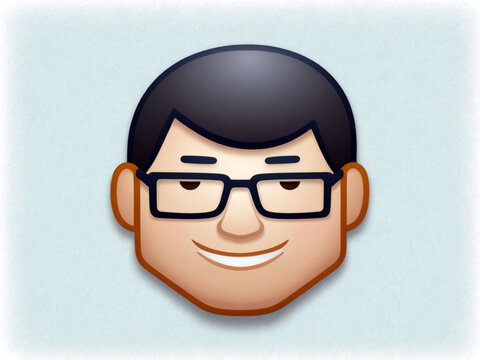 manager with glasses face imoji icon new image 
