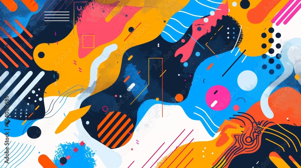 Poster modern illustration of an abstract card background in modern style. wallpaper design with trendy geo