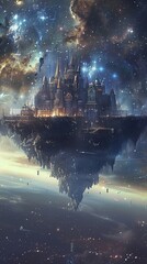 Majestic floating palaces among the cosmos