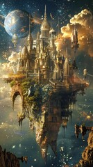 Majestic floating palaces among the cosmos