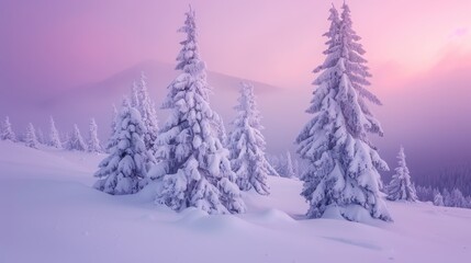 Tranquil winter sunrise scene ideal for background with a serene and peaceful ambiance