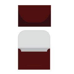 Envelope Size 8.75x5.75 inch dieline template, 3d box