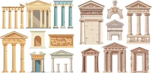Deurstickers Ancient classic pillars © Mark