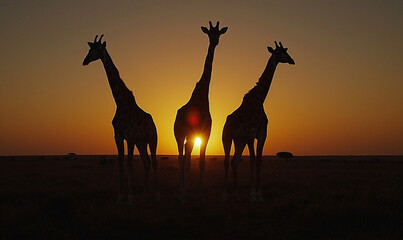 Fototapeta na wymiar Giraffes