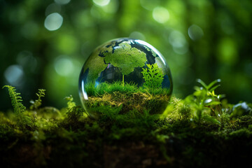 Obraz na płótnie Canvas Celebration of Earth Day Generative AI picture green planet beautiful nature in danger AI pic
