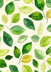 green leaves pattern