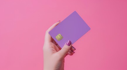Elegant hand holding a credit card illuminated by subtle light - symbol of financial freedom and purchasing power - obrazy, fototapety, plakaty