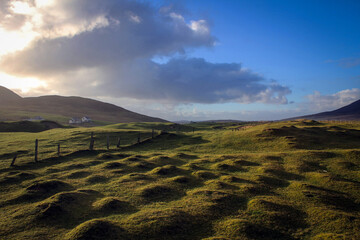 Isle of Harris landscape near south beaches, Hebrides, Scotland