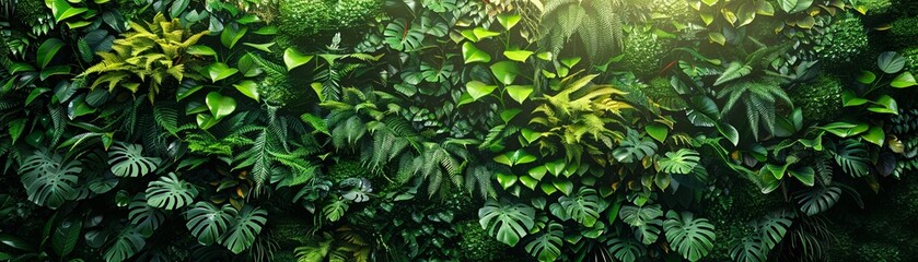 Computer-generated indoor green walls, filtering air, office and home environments, health-focusedhigh resolution DSLR - obrazy, fototapety, plakaty