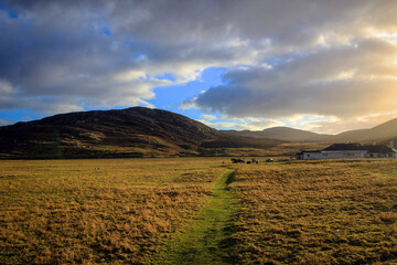 Isle of Harris landscape near south beaches, Hebrides, Scotland