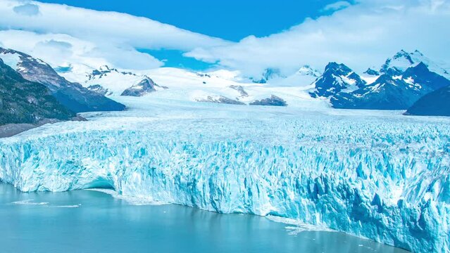 Timelapse of Perito Moreno Glacier is a glacier located in the Los Glaciares National Park in Santa Cruz Province, Argentina
