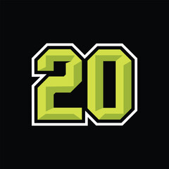 Fototapeta premium Number Racing 20